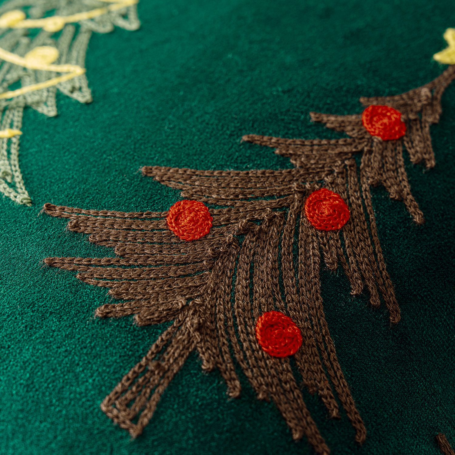 1pc Embroidery Cushion Cover C - مراجعة Embroidery Xmas Decorations وسعره