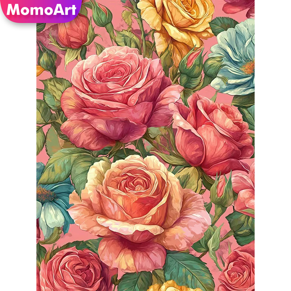 Momoart Full Drill Diamond Emb - مراجعة Embroidery Rose Stitch وسعره