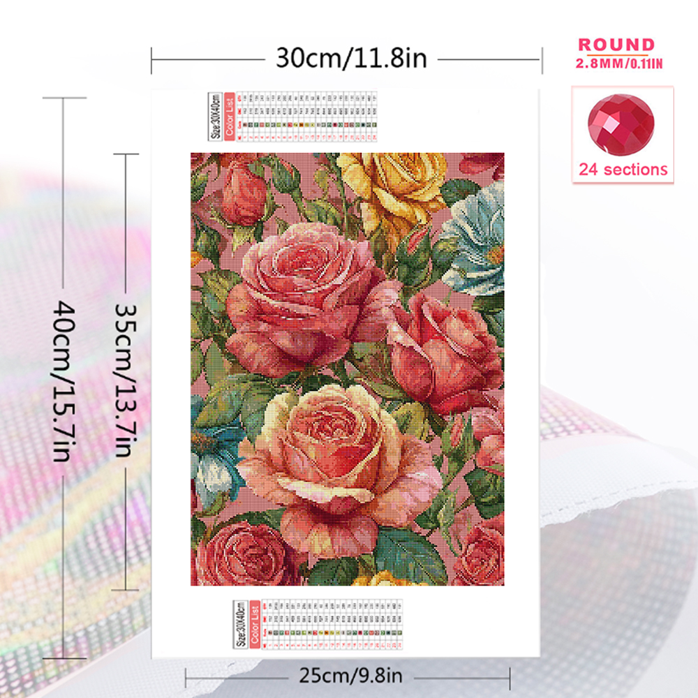 Momoart Full Drill Diamond Emb - مراجعة Embroidery Rose Stitch وسعره