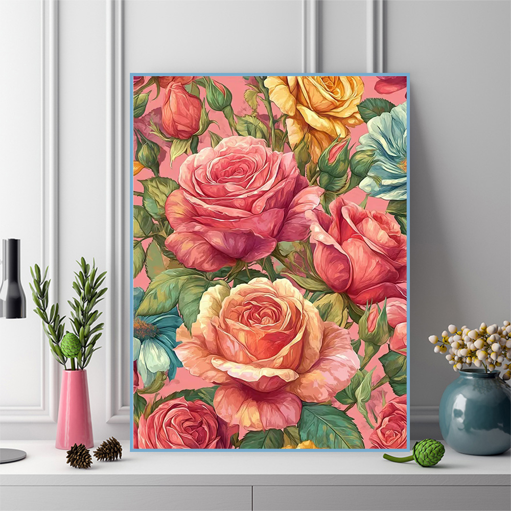 Momoart Full Drill Diamond Emb - مراجعة Embroidery Rose Stitch وسعره