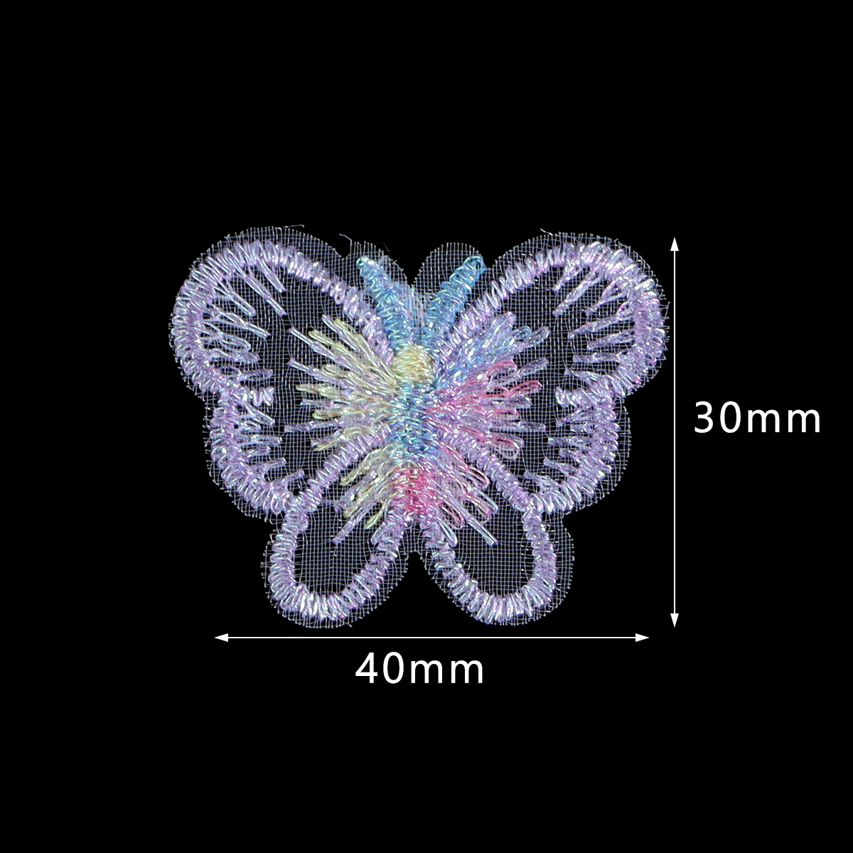 20Pcs 3X4CM Butterfly Cloth Pa - مراجعة Embroidery Web وسعره