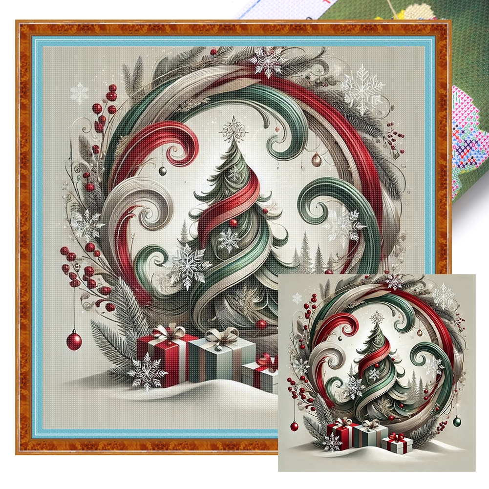 Xmas Printed Cross Stitch Kit  - مراجعة Embroidery Xmas Decorations وسعره