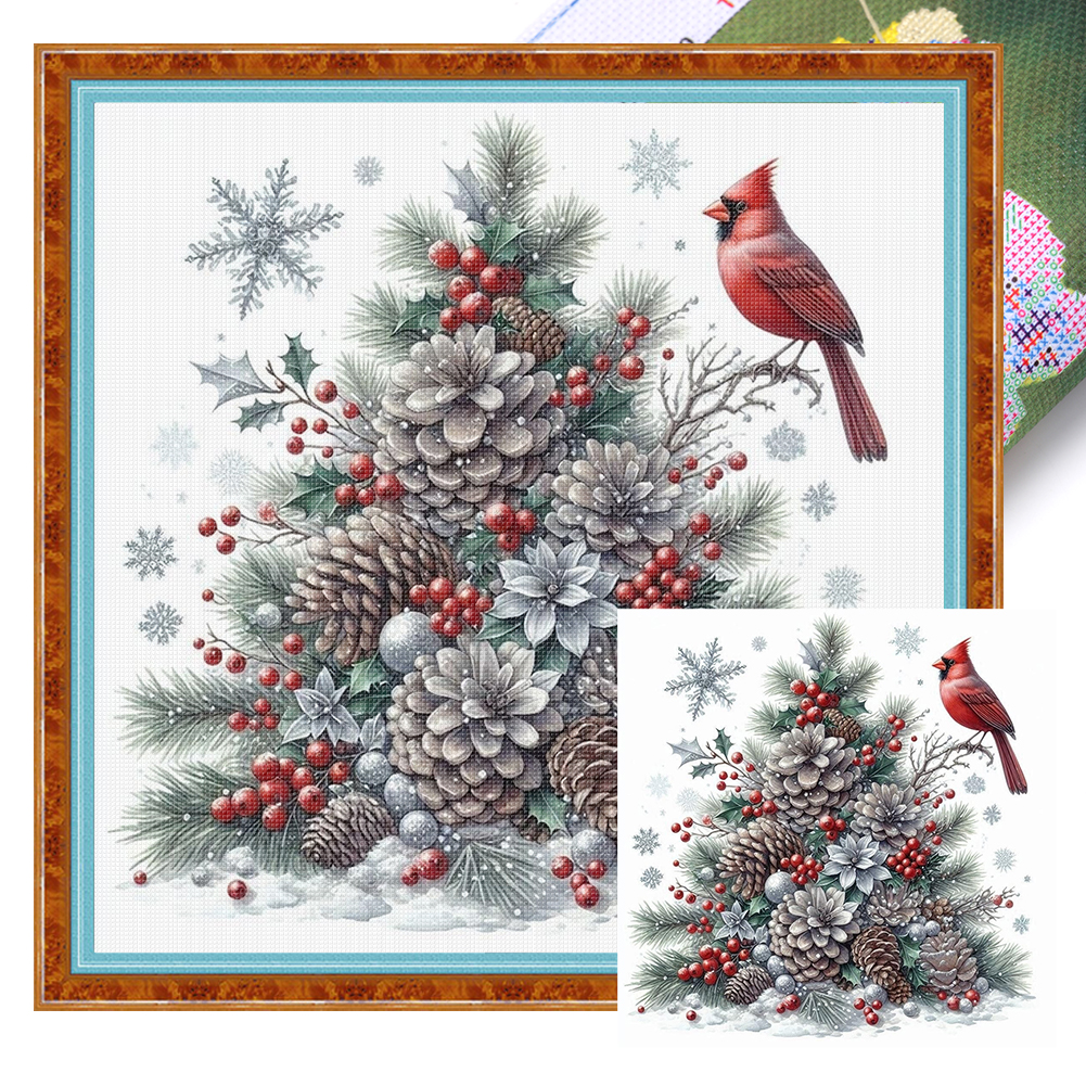 Xmas Printed Cross Stitch Kit  - مراجعة Embroidery Xmas Decorations وسعره