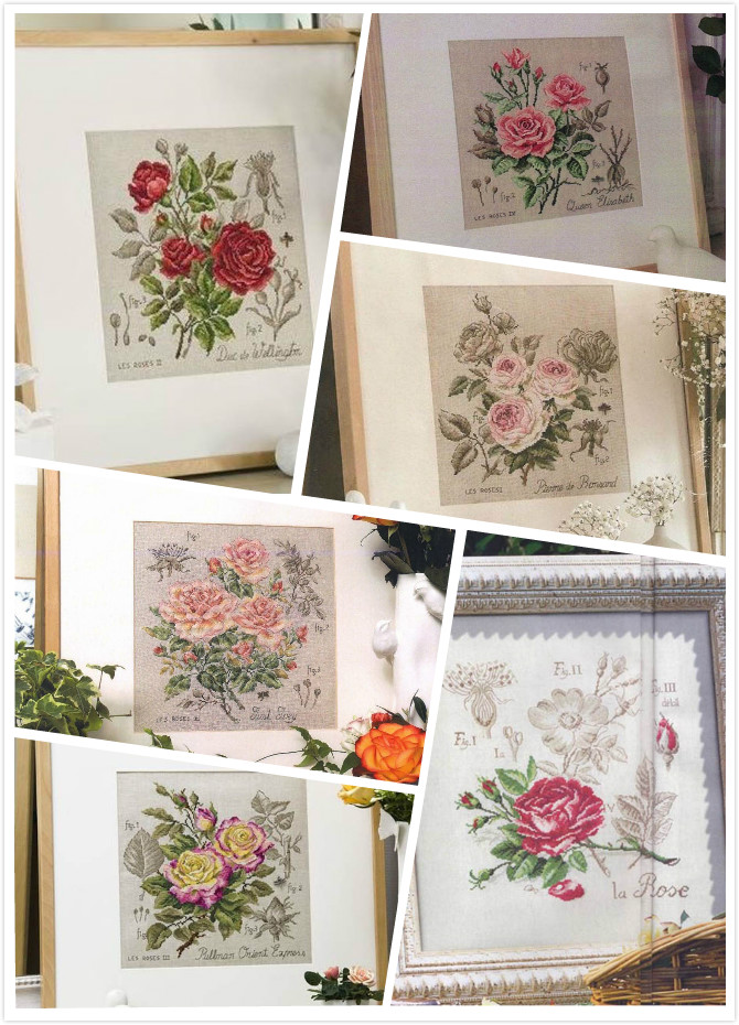 Dfea-Flower Series Rose Cross  - مراجعة Embroidery Rose Stitch وسعره