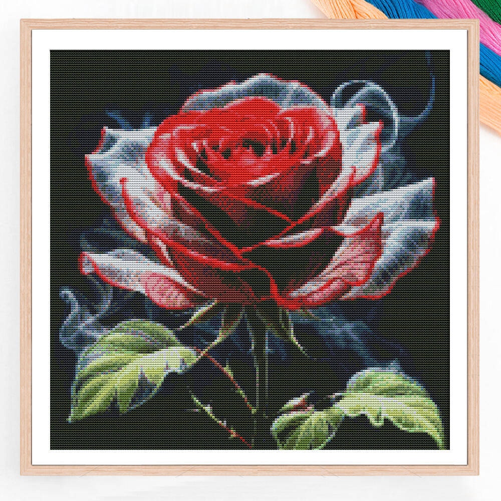 DIY Rose Flower Cross Stitch K - مراجعة Embroidery Rose Stitch وسعره