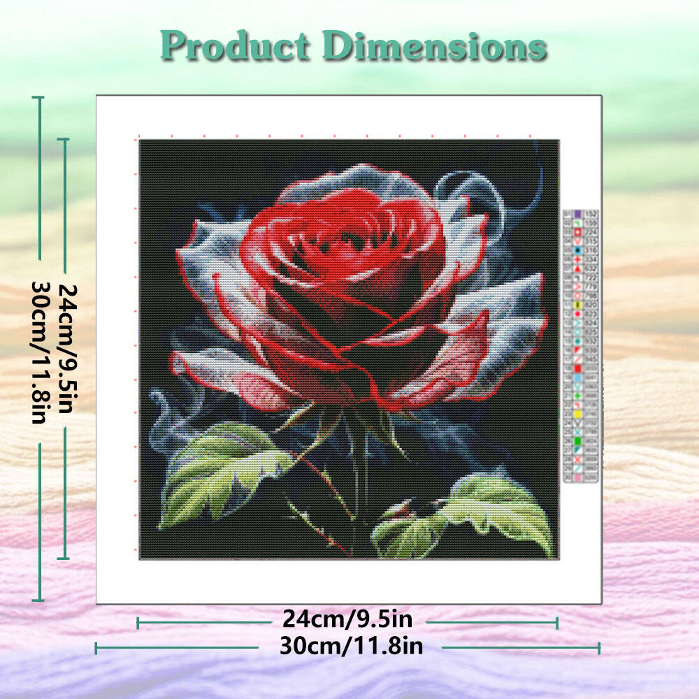 DIY Rose Flower Cross Stitch K - مراجعة Embroidery Rose Stitch وسعره