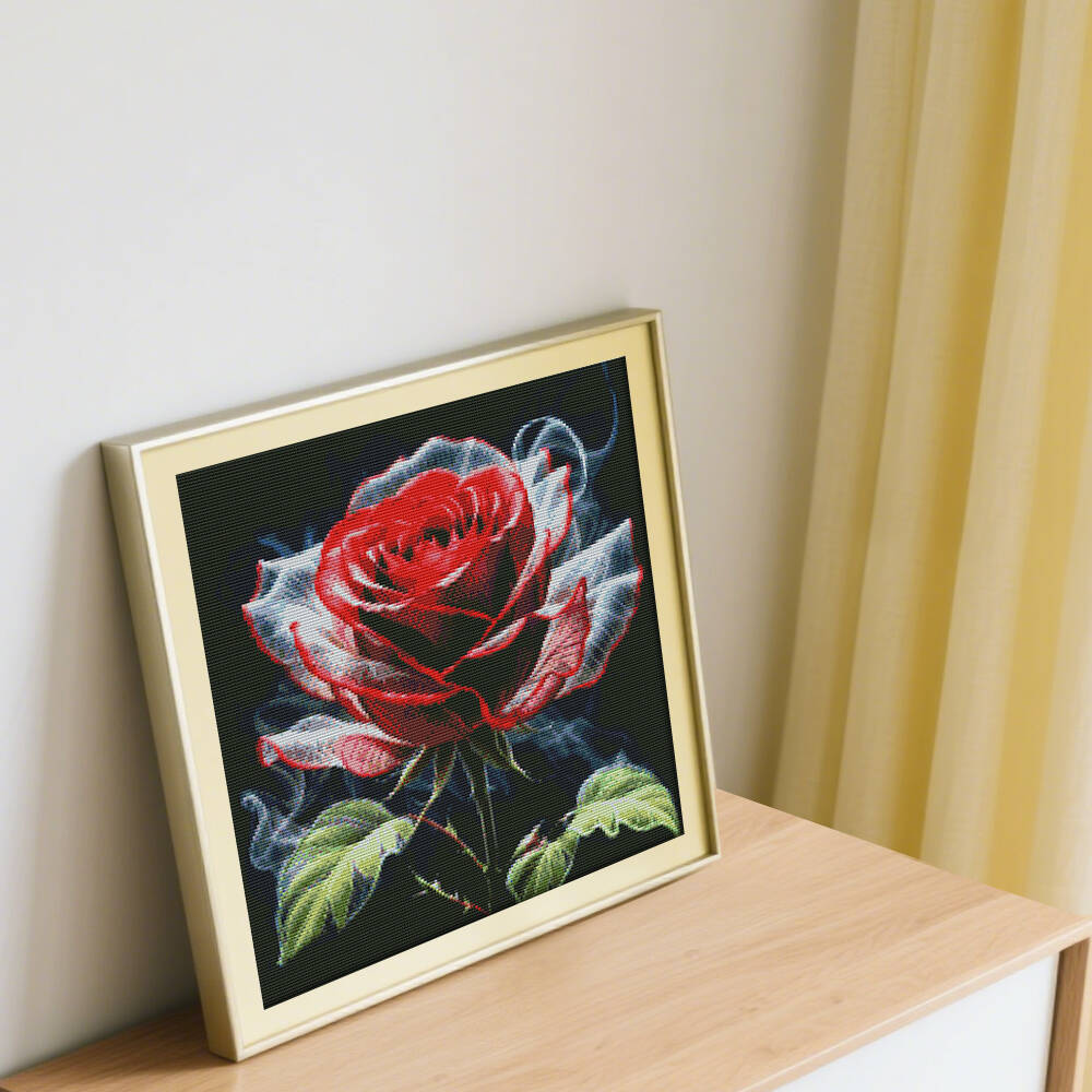 DIY Rose Flower Cross Stitch K - مراجعة Embroidery Rose Stitch وسعره
