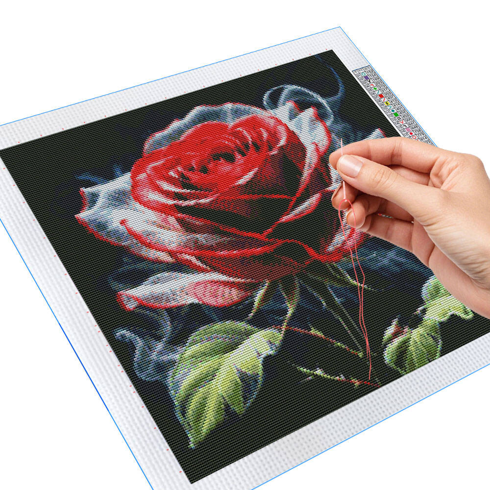 DIY Rose Flower Cross Stitch K - مراجعة Embroidery Rose Stitch وسعره