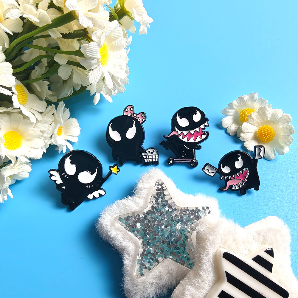 Cute  Funny Venom Brooch Hot-s - مراجعة Embroidery Illustration وسعره