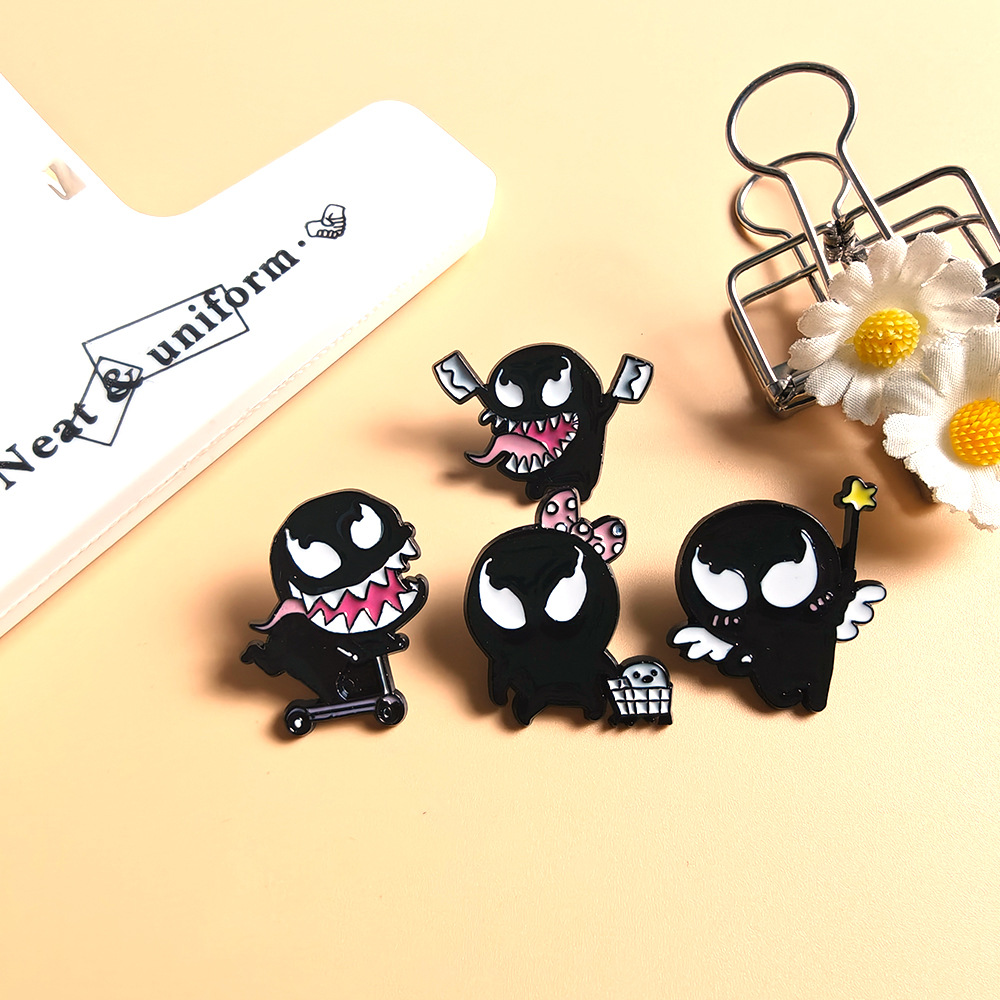 Cute  Funny Venom Brooch Hot-s - مراجعة Embroidery Illustration وسعره