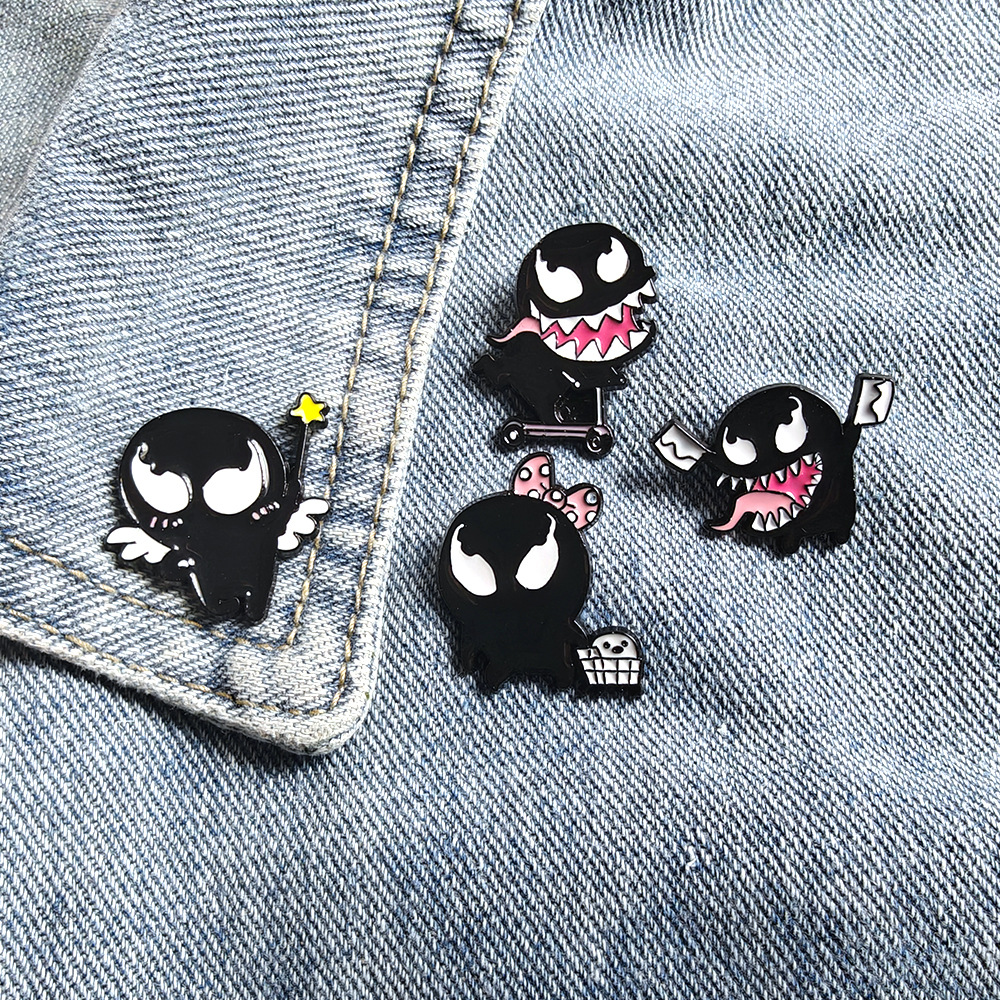Cute  Funny Venom Brooch Hot-s - مراجعة Embroidery Illustration وسعره
