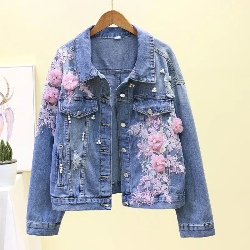 2022 New Embroidery Denim Shor - مراجعة Embroidery Jeans Sakura وسعره