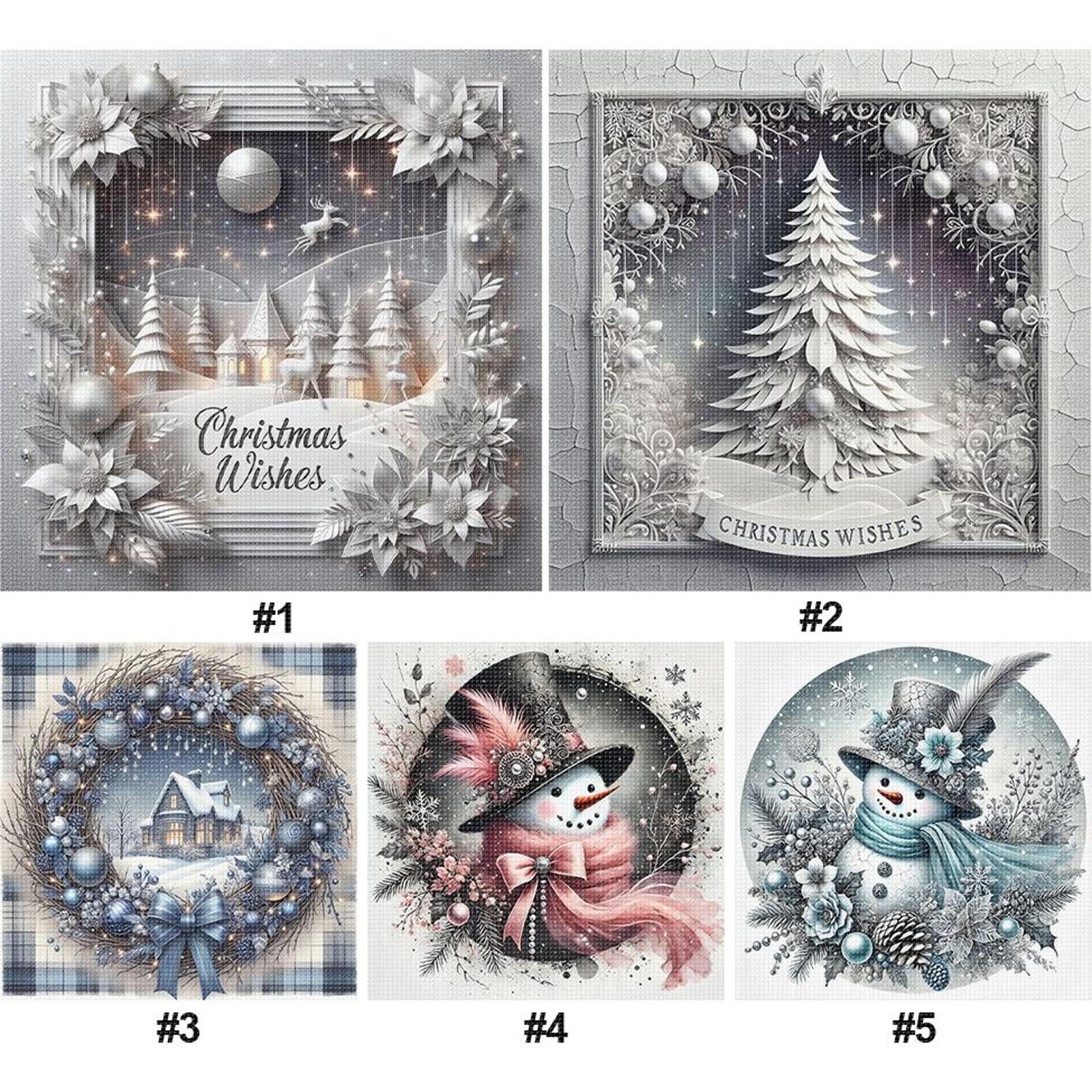 Xmas Printed Cross Stitch Kit  - مراجعة Embroidery Xmas Decorations وسعره