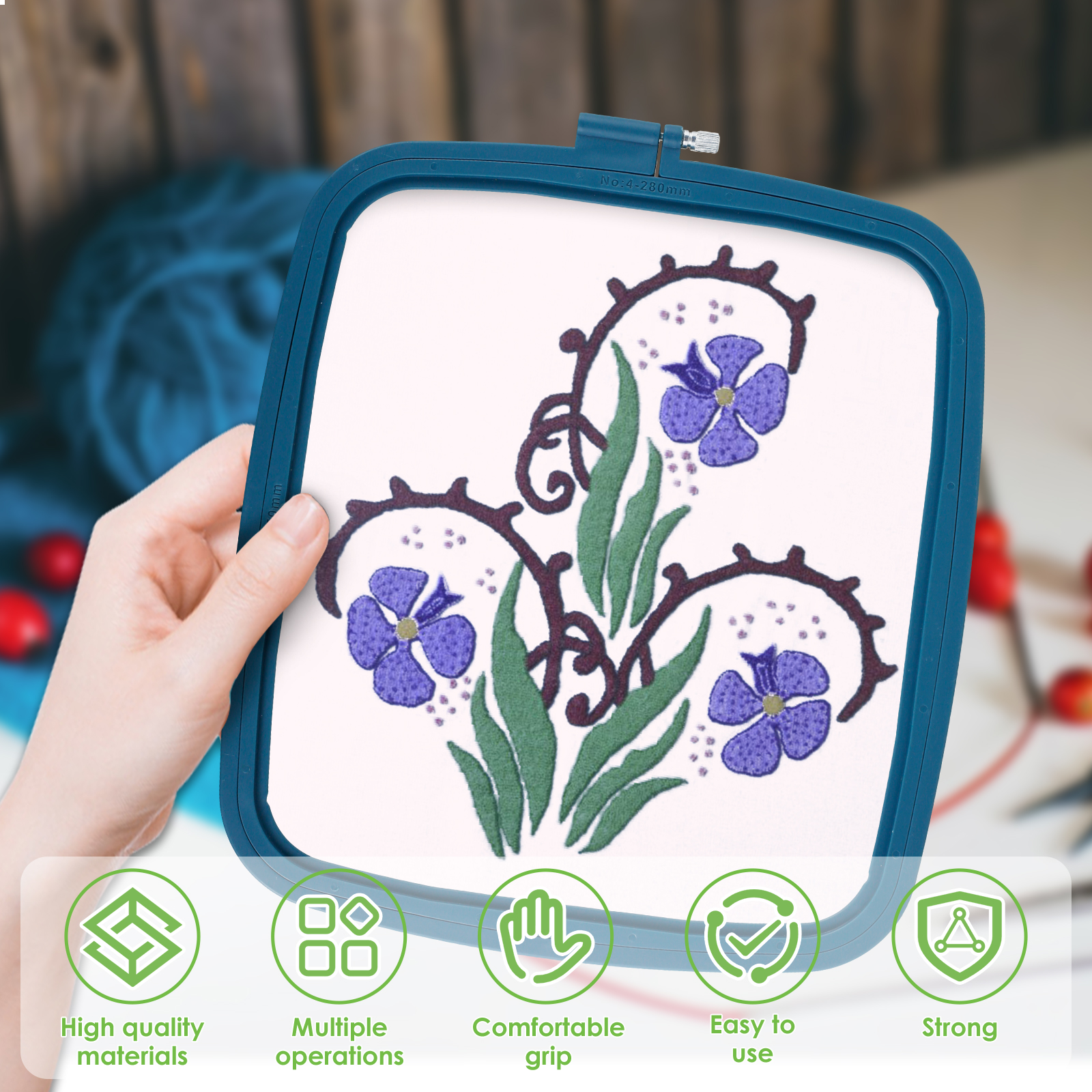 4/5Pcs Square Embroidery Hoops - مراجعة Embroidery Hoop Plastic وسعره