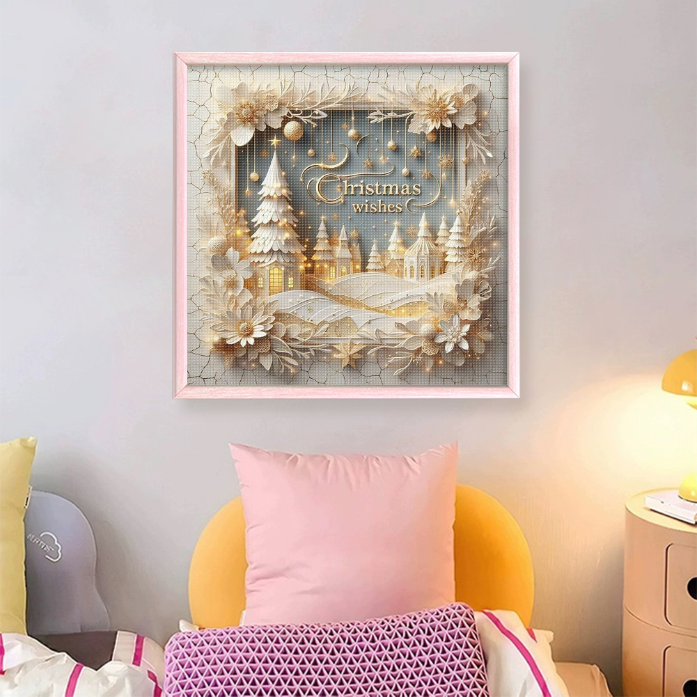 Xmas Printed Cross Stitch Kit  - مراجعة Embroidery Xmas Decorations وسعره