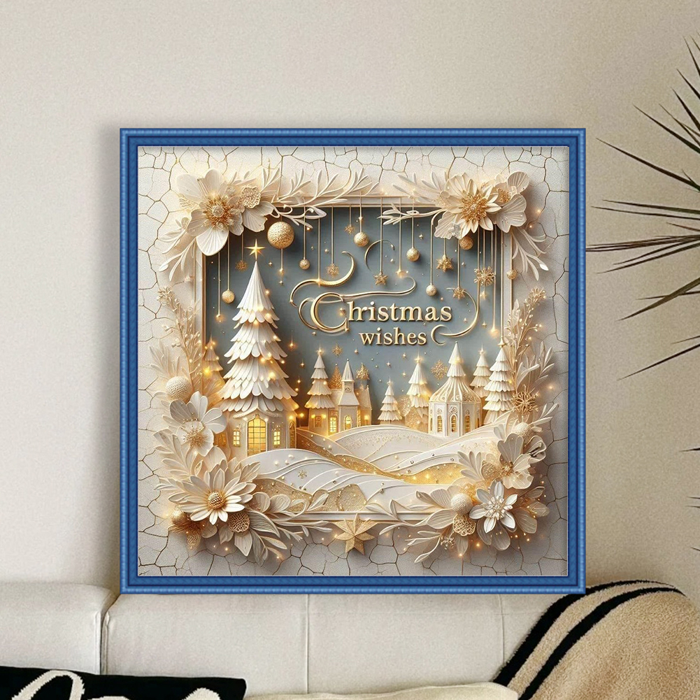 Xmas Printed Cross Stitch Kit  - مراجعة Embroidery Xmas Decorations وسعره