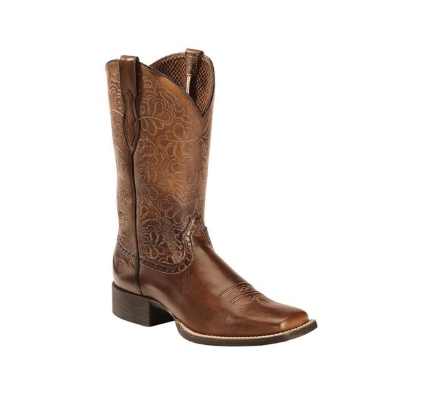 Men's Brown Leather Cowboy Boo - مراجعة Embroidery Pattern وسعره