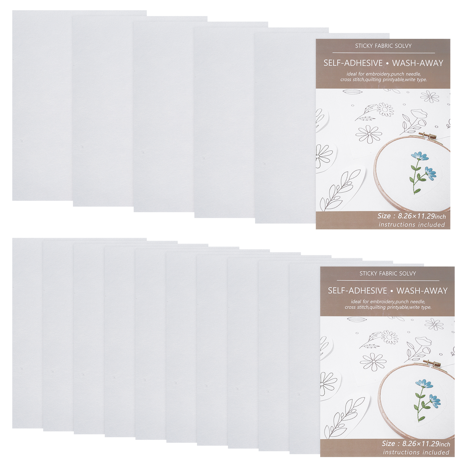 10/5Pcs Sticky Water Soluble E - مراجعة Embroidery Web وسعره