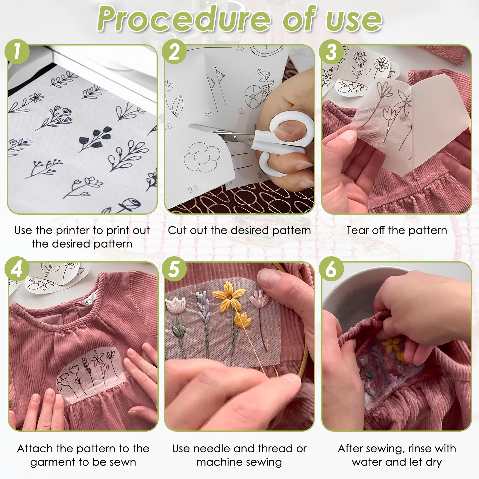 10/5Pcs Sticky Water Soluble E - مراجعة Embroidery Web وسعره