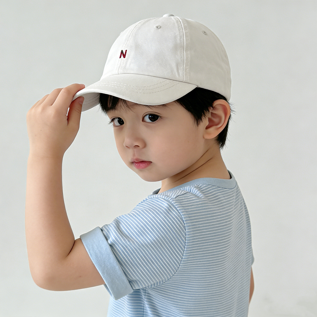 N-Letter Baby Peaked Hat Solid - مراجعة Embroidery Letter N وسعره