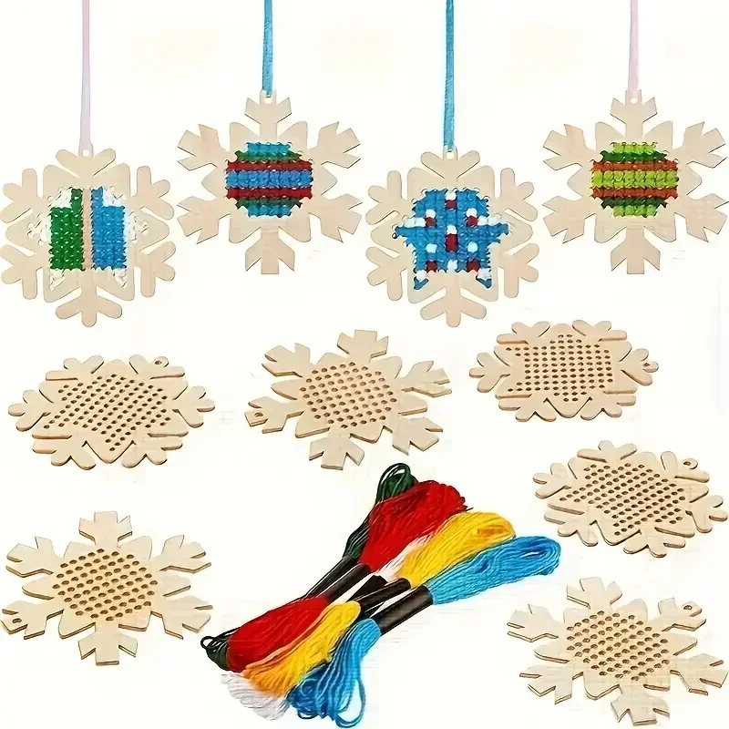 12Set Cross Stitch Hanging Pen - مراجعة Embroidery Xmas Decorations وسعره