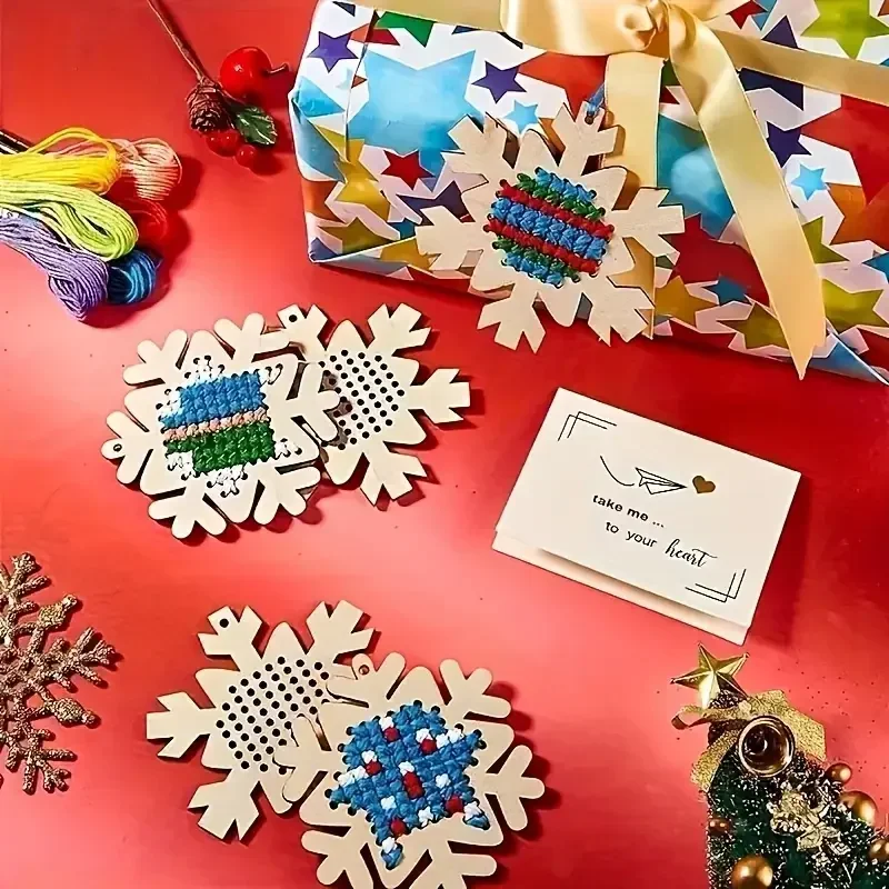 12Set Cross Stitch Hanging Pen - مراجعة Embroidery Xmas Decorations وسعره