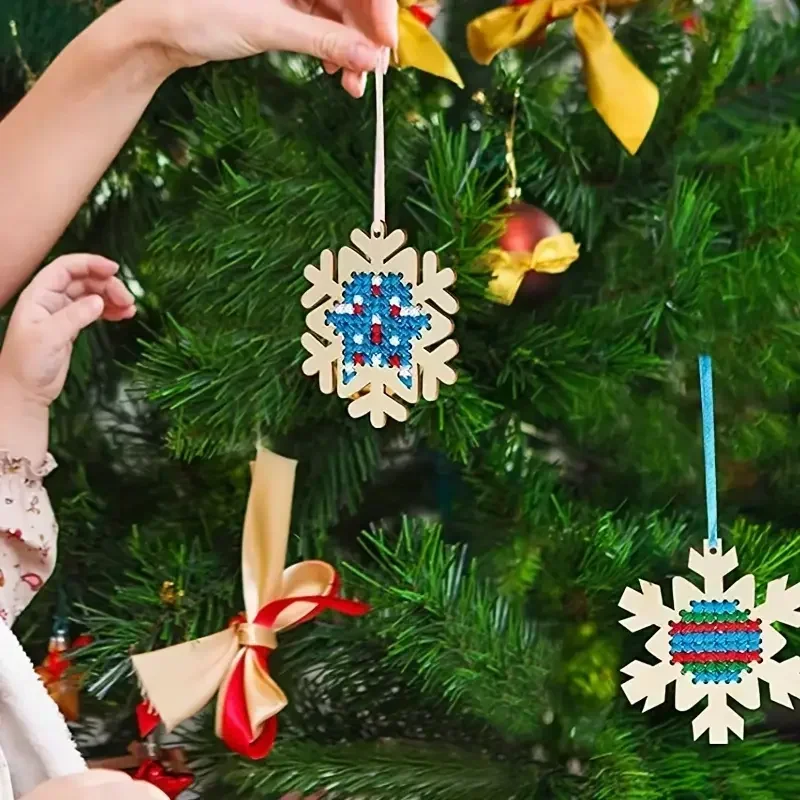 12Set Cross Stitch Hanging Pen - مراجعة Embroidery Xmas Decorations وسعره