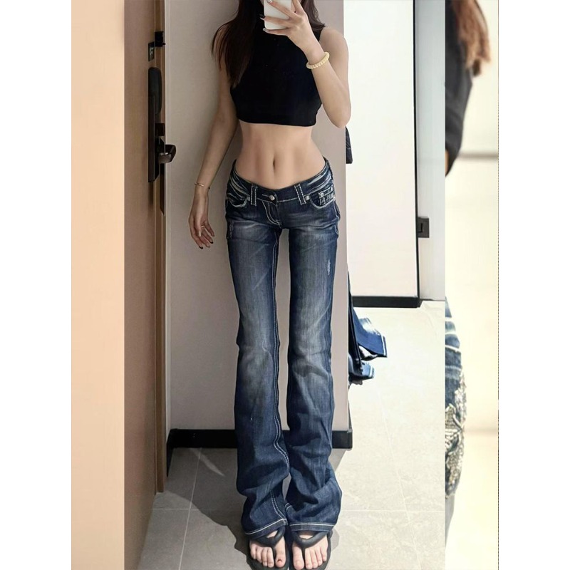 Women's Y2K Gothic Embroidery  - مراجعة Embroidery Jeans Sakura وسعره