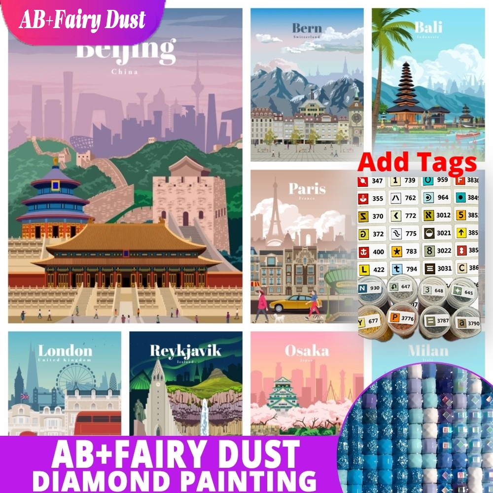 Fairy Dust AB 5d DIY Diamond A - مراجعة Embroidery Bali وسعره