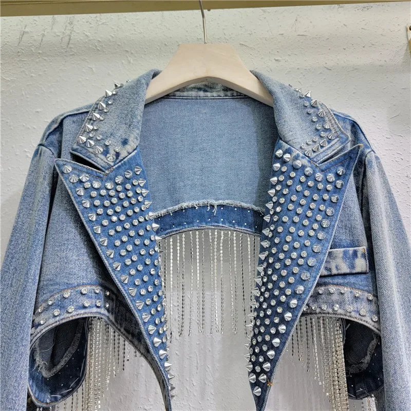 Rhinestone Beaded Tassels Rive - مراجعة Embroidery Jeans Sakura وسعره
