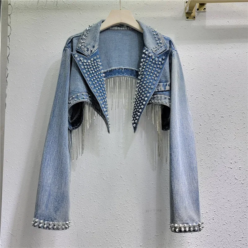 Rhinestone Beaded Tassels Rive - مراجعة Embroidery Jeans Sakura وسعره