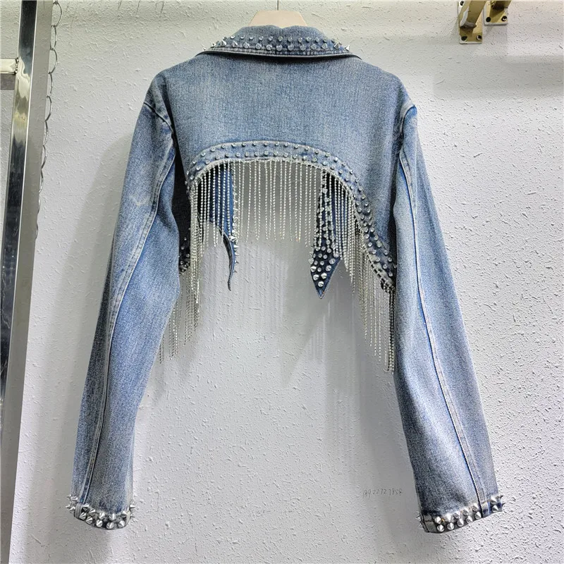 Rhinestone Beaded Tassels Rive - مراجعة Embroidery Jeans Sakura وسعره