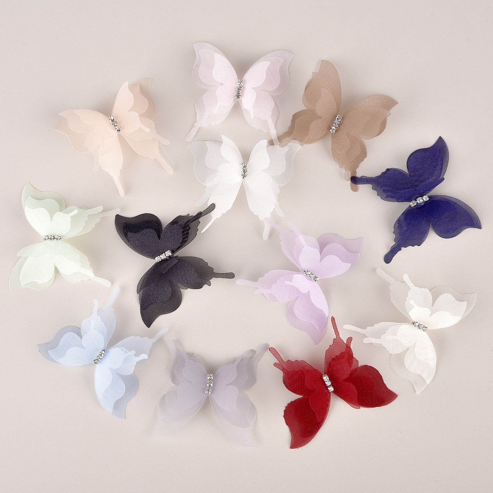 20pcs/Pack 3D Organza Butterfl - مراجعة Embroidery Design 3D وسعره