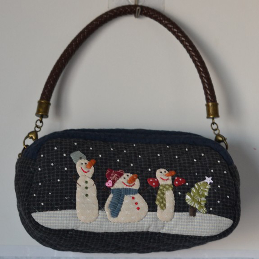 DIY Snow Shoulder Bag Patchwor - مراجعة Embroidery Xmas Stocking وسعره