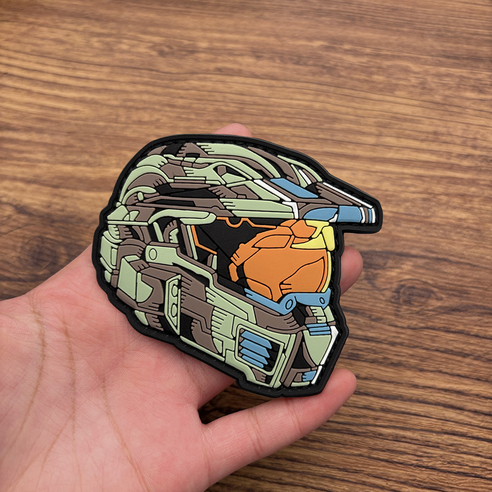 A Helmet-Wearing Pattern Pvc S - مراجعة Embroidery Effect وسعره