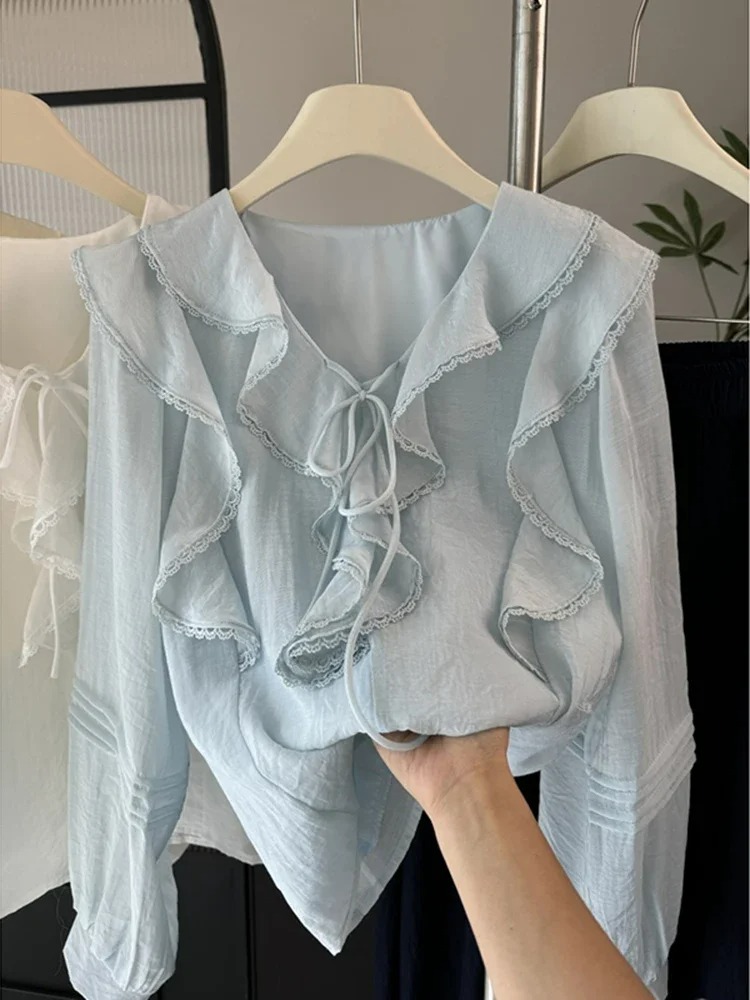 French V-Neck Chic Long Sleeve - مراجعة Embroidery Fashion وسعره
