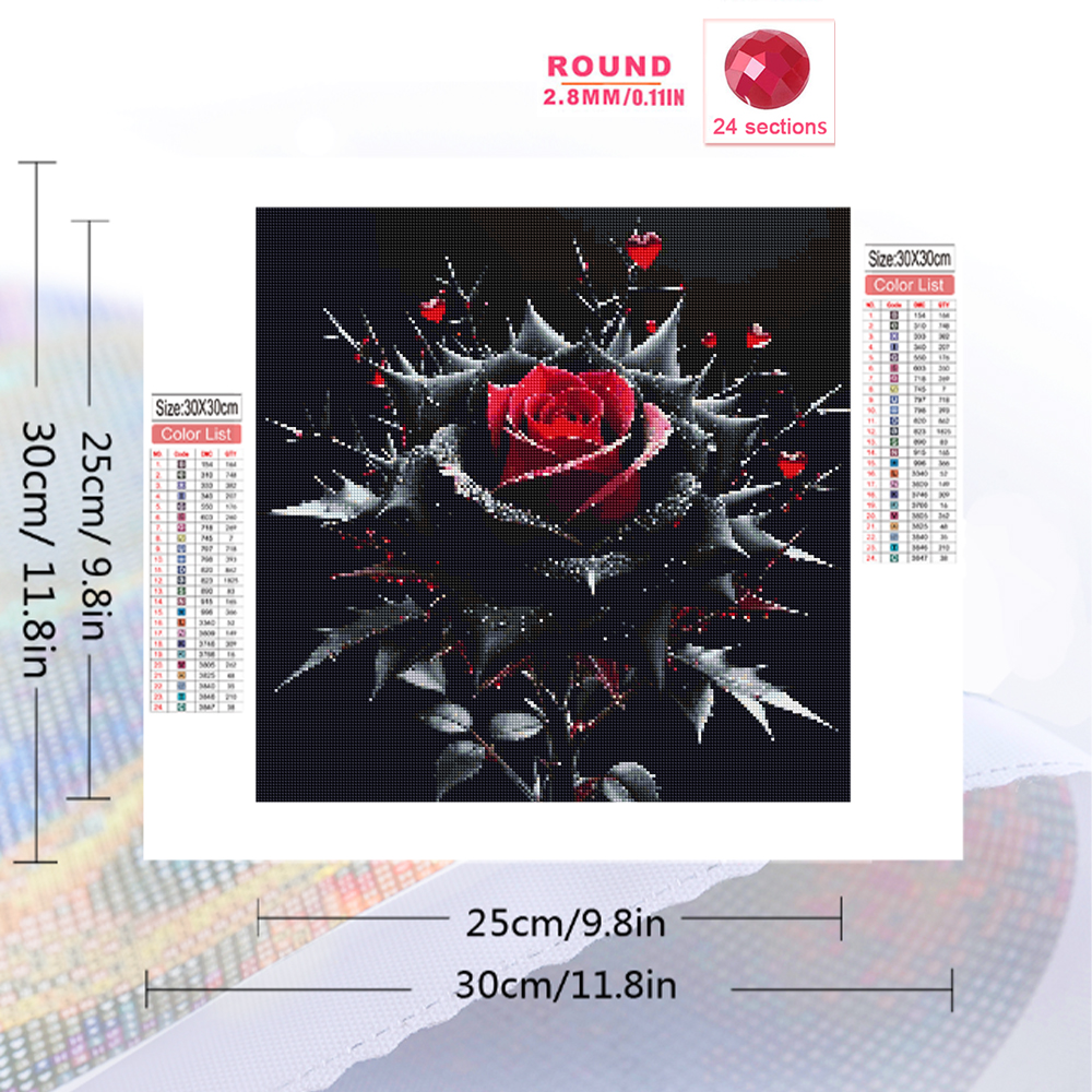 Evershine Diamond Painting Ros - مراجعة Embroidery Rose Stitch وسعره