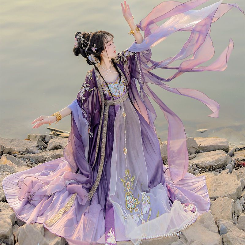 Chinese Hanfu Dress Women Trad - مراجعة Embroidery Yellow وسعره