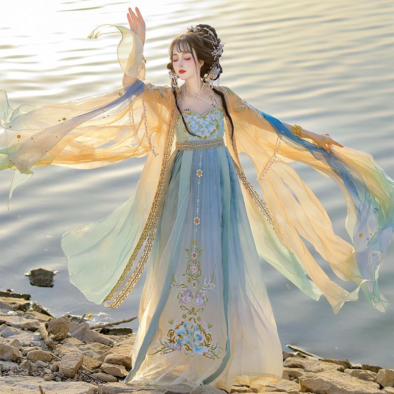 Chinese Hanfu Dress Women Trad - مراجعة Embroidery Yellow وسعره