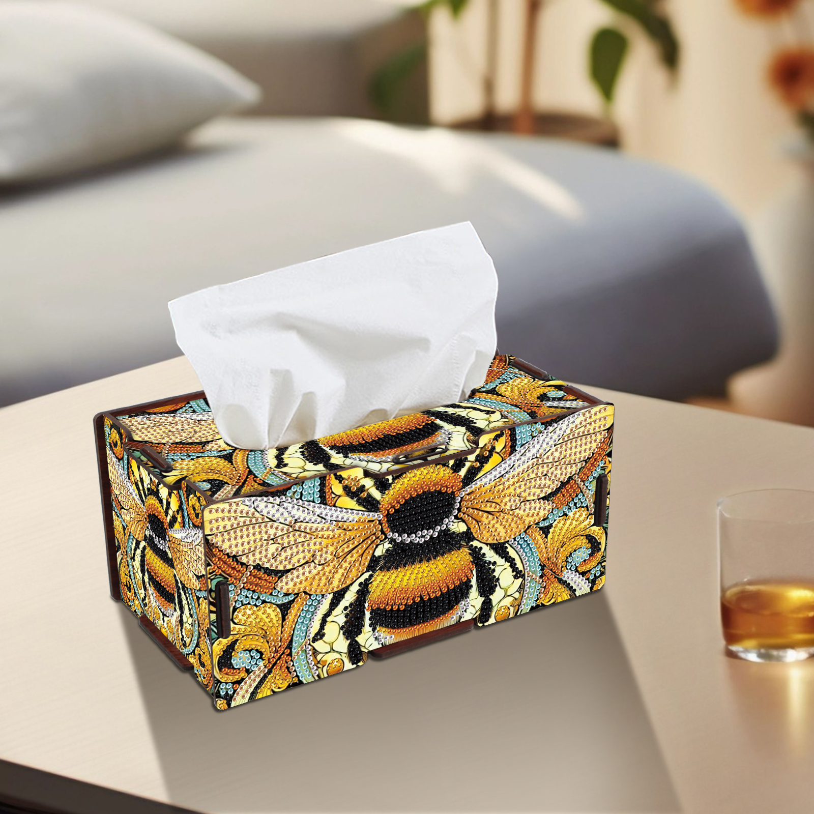 Diamond Art Painting Tissue Bo - مراجعة Embroidery Yellow وسعره