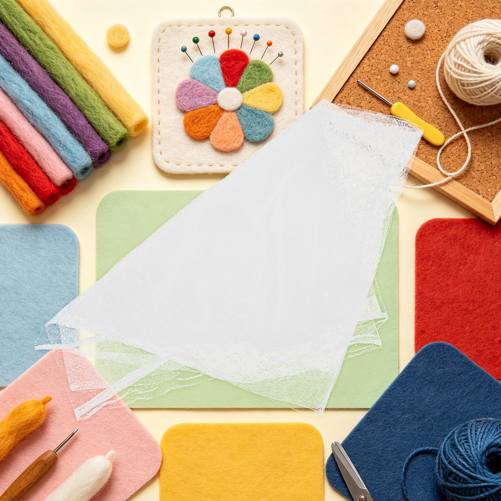 5Pcs Wool Felting Mesh Net Squ - مراجعة Felt Sheet Wool وسعره