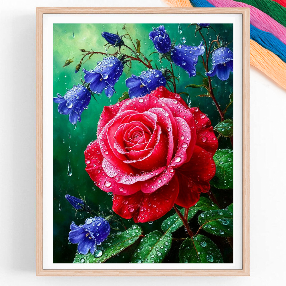 Flower Embroidery Needlework S - مراجعة Embroidery Rose Stitch وسعره