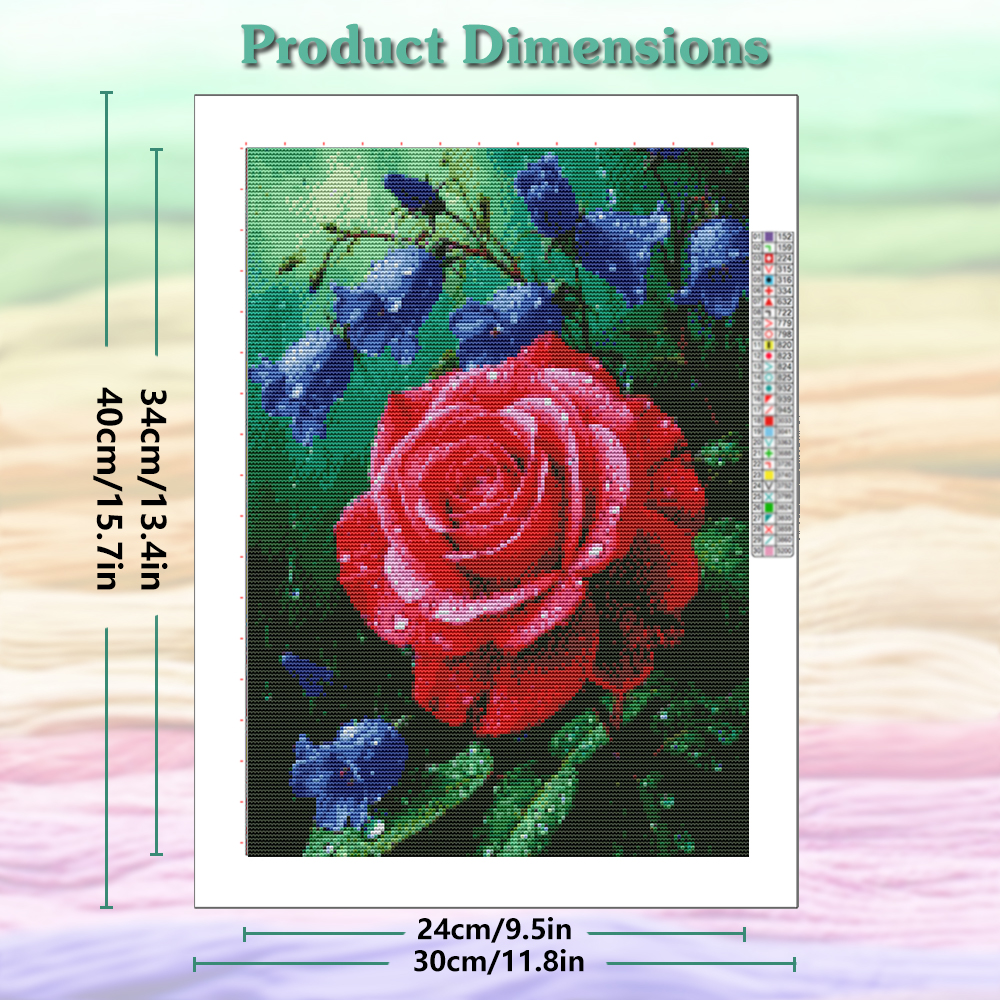 Flower Embroidery Needlework S - مراجعة Embroidery Rose Stitch وسعره