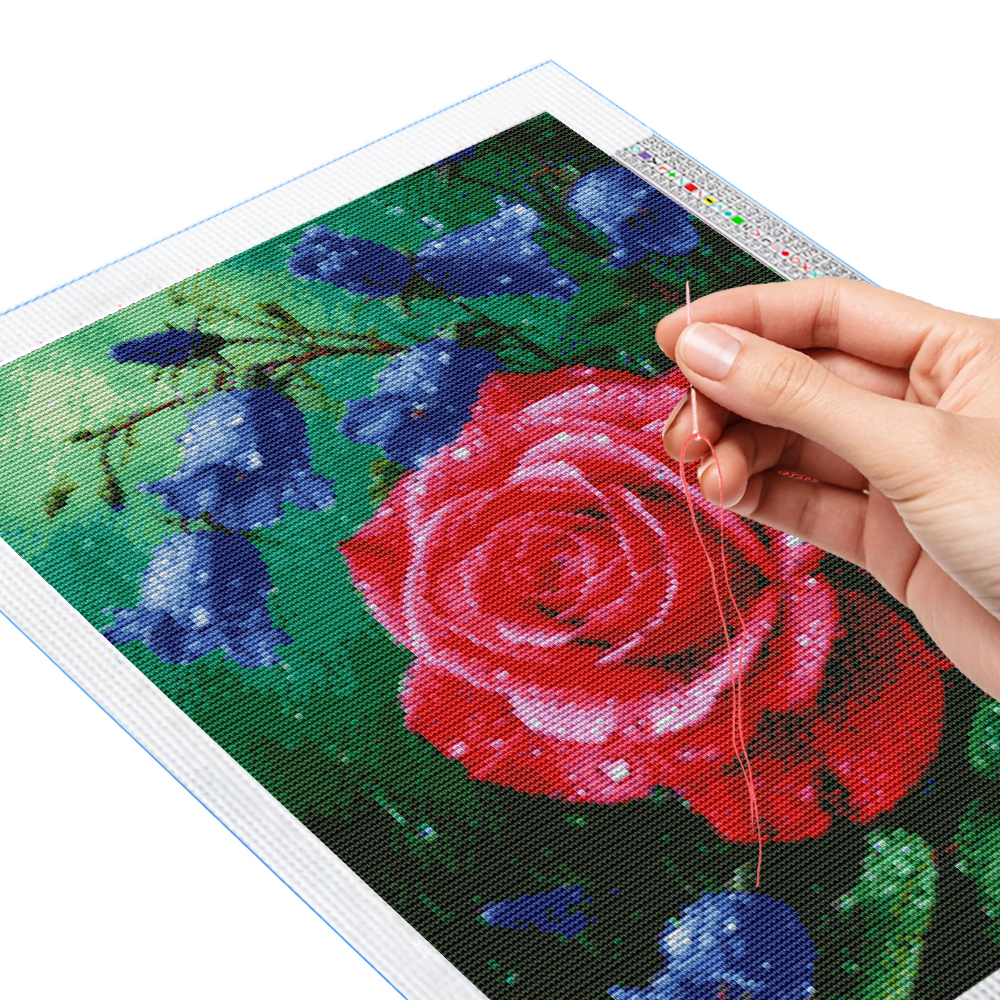Flower Embroidery Needlework S - مراجعة Embroidery Rose Stitch وسعره