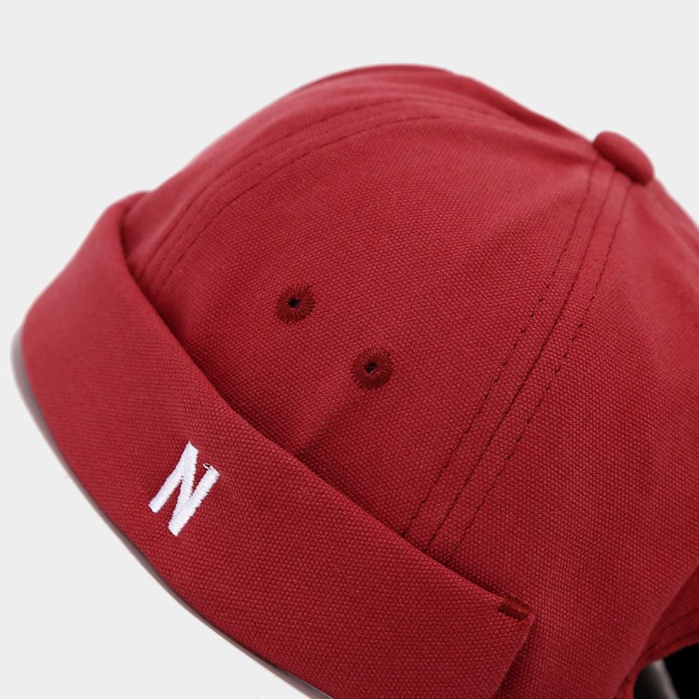 Vintage Cotton Brimless Hat Le - مراجعة Embroidery Letter N وسعره