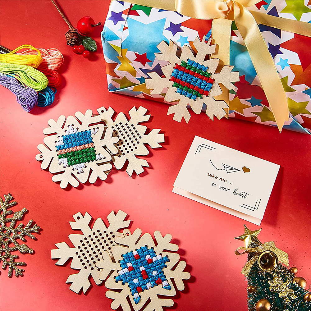 Cross Stitch Hanging Pendant G - مراجعة Embroidery Xmas Decorations وسعره